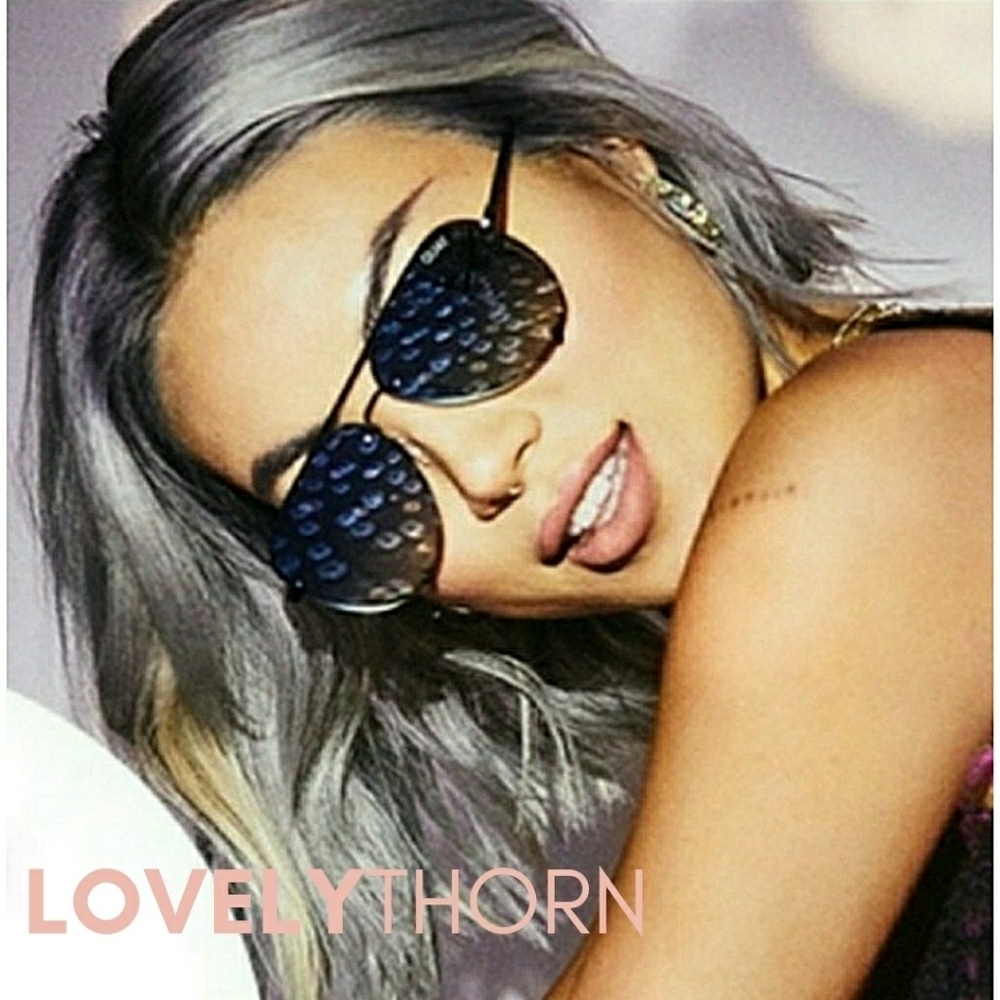 QUAY // ltd ed high key rimless mirrored blue to yellow gradient aviators